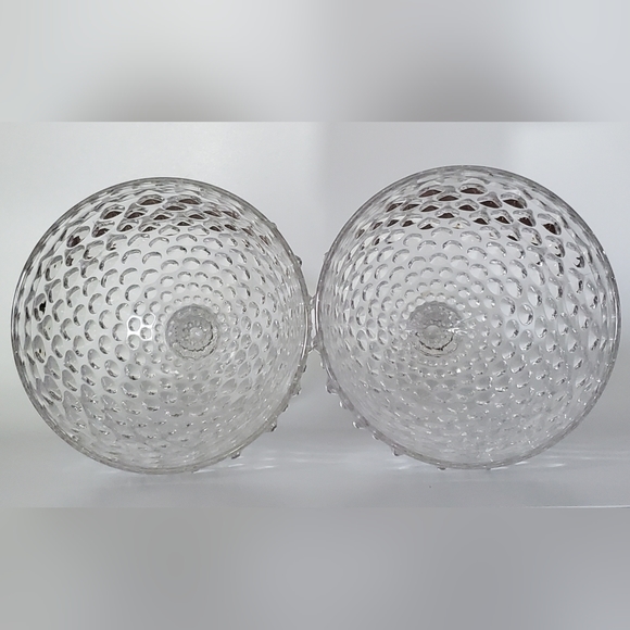 Vntg (2) 10oz Hobnail Clear Delightful Goblets by Duncan & Miller Glass - Picture 9 of 13